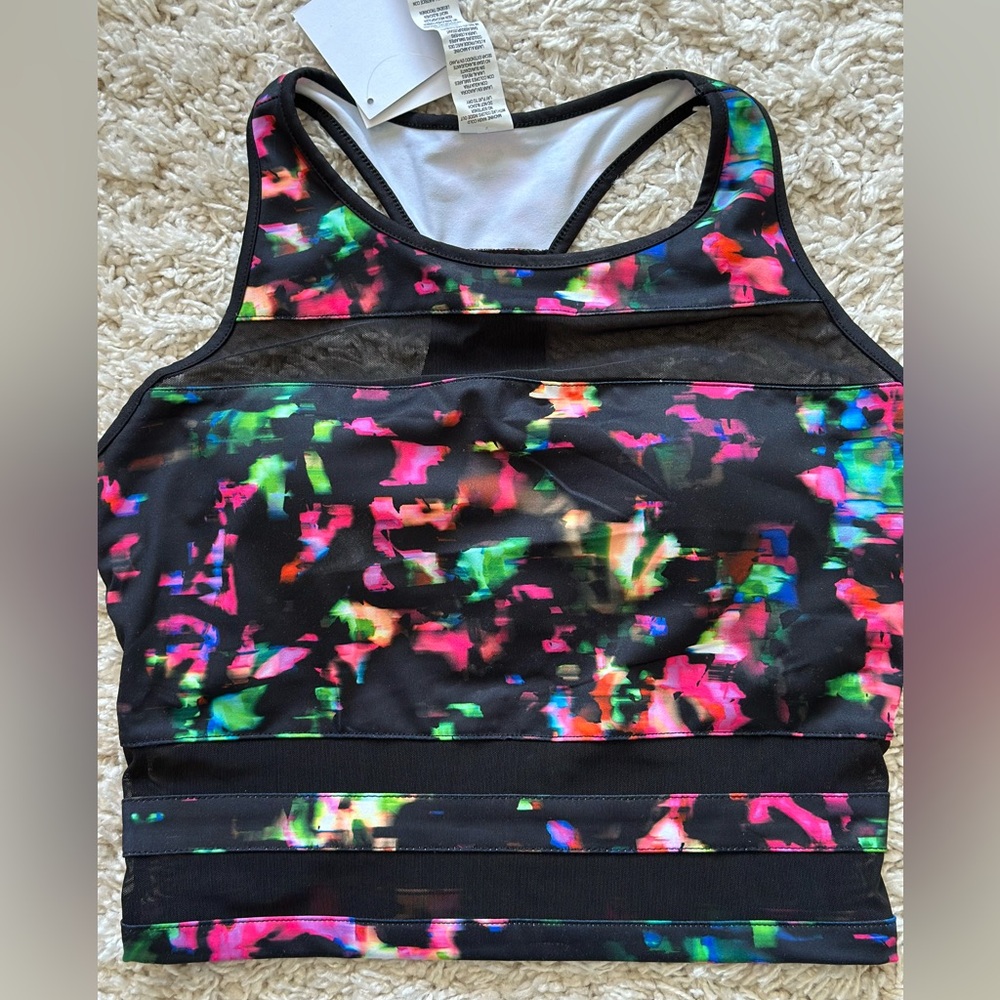 Colorful Abstract Print Sports Bra